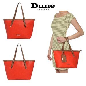 Dune London Daisy Orange Shoulder Handbag With Pouch